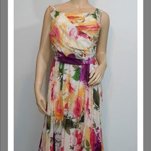 Size Chin for Maggy Boutique Silk Floral Dress 18W